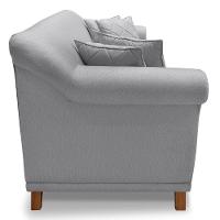 Kit 2 Poltronas E Sofá 2 Lugares 1,60m Grafite Pés Castanho - 6