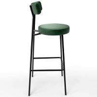 Kit 05 Banquetas Altas Estrutura Em Aço Milão Verde Musgo - 3