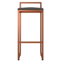 Kit 02 Banquetas Alta Hanna Bronze Linho Chumbo - 7