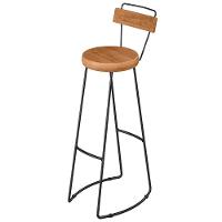 Kit 06 Banquetas Altas Estrutura Em Aço Peroba Rosa