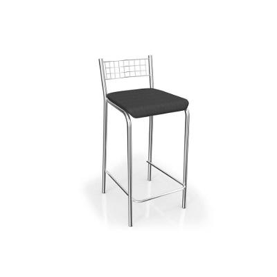 Banqueta De Cozinha Zurique 1b605 1 Un Cromado/courano Preto - Kappesberg