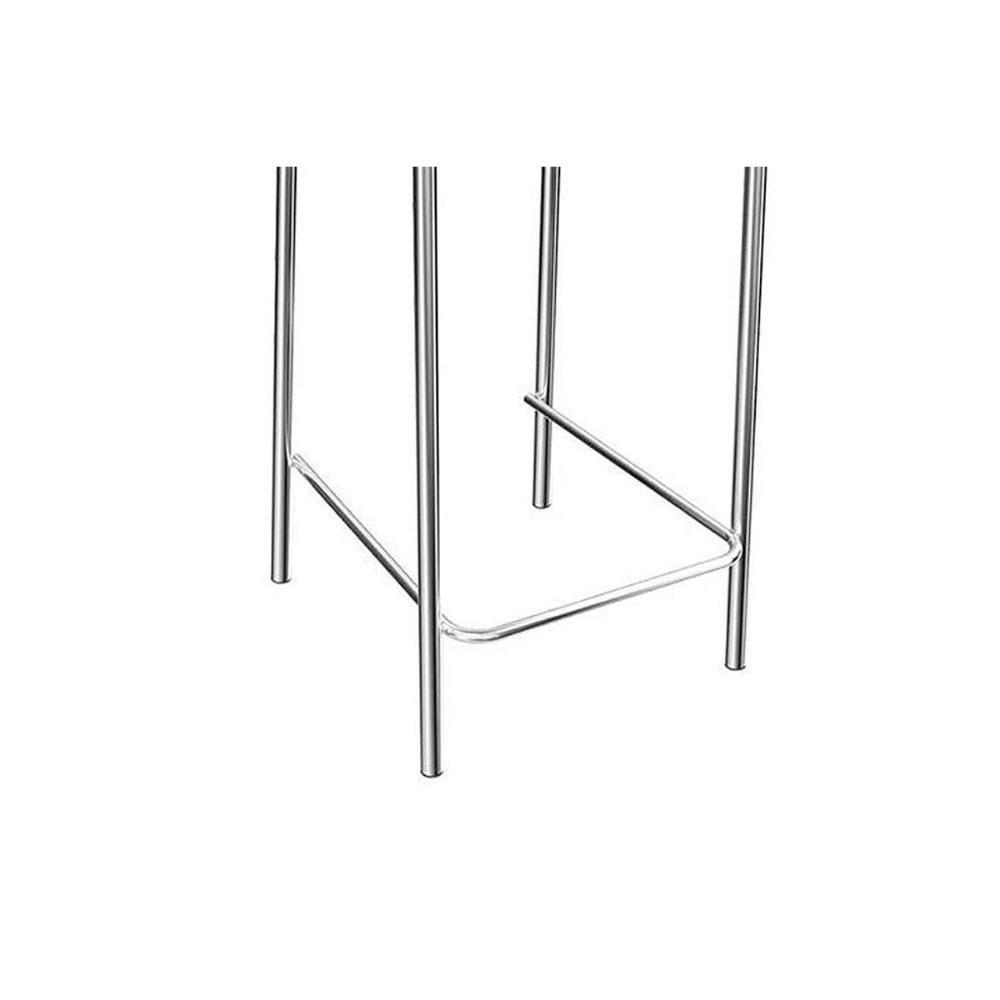 Kit 4 Banquetas Sala Jantar Gênova 1B705CR 4 Un Cromado/Linho Capuccino - Kappesberg - 5