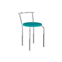 Banqueta de Cozinha 105 Kit 2 Un Prata - Assento Courano Preto - Carraro - 8