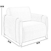 Kit 02 Poltronas Base Fixa Flora M03 Cinza - 5