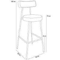 Kit 06 Banquetas Altas Estrutura Em Aço Milão Verde Musgo - 5