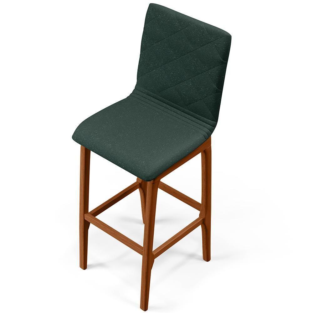 Kit 04 Banquetas Altas Zoe Linho Verde Musgo - 2