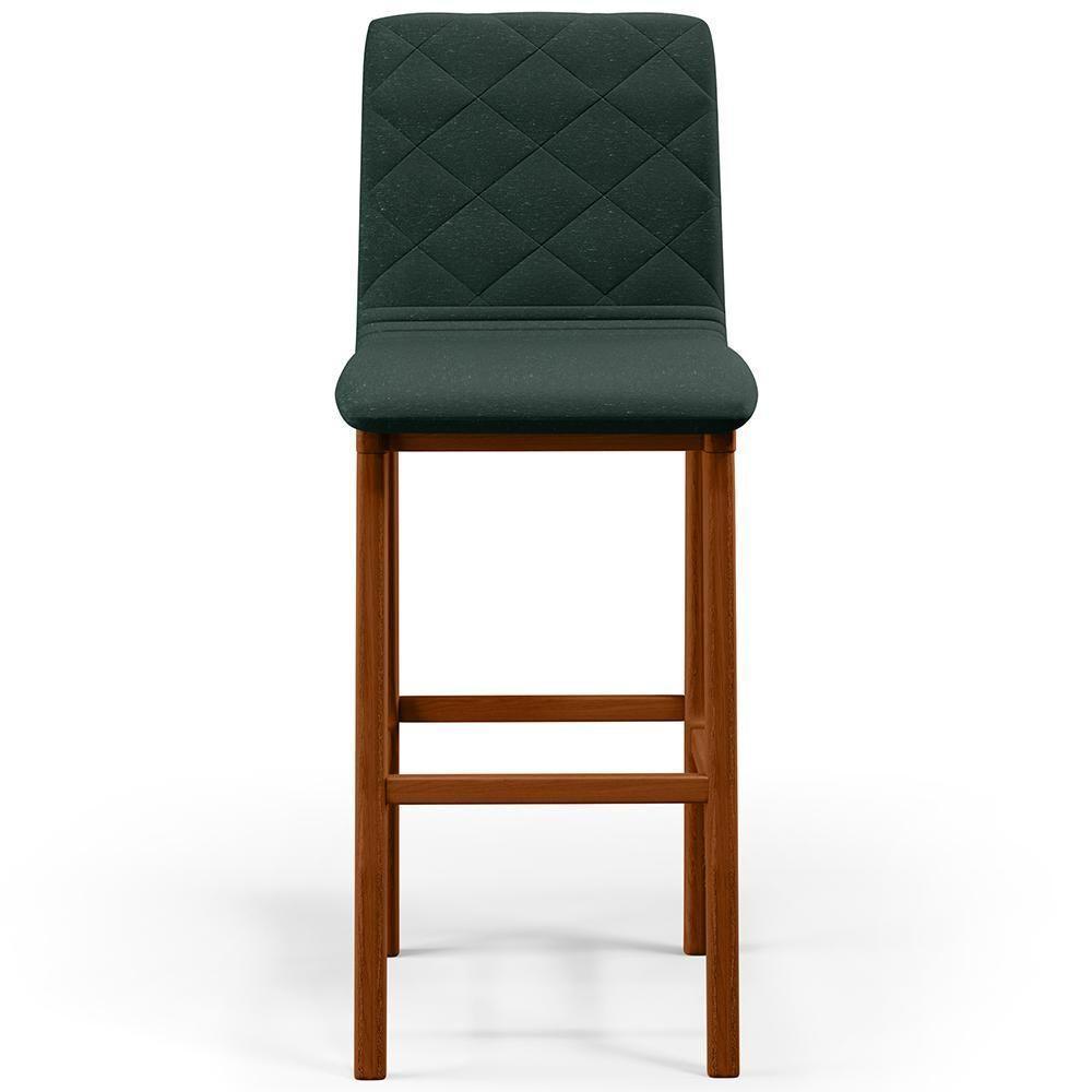 Kit 04 Banquetas Altas Zoe Linho Verde Musgo - 5