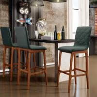 Kit 04 Banquetas Altas Zoe Linho Verde Musgo - 9