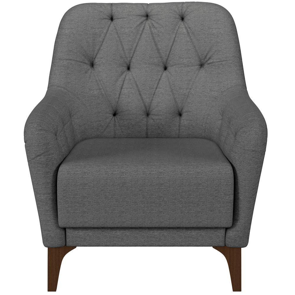 Poltrona Com Tachas Base Fixa Blenda M03 Chumbo - 5