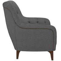 Poltrona Com Tachas Base Fixa Blenda M03 Chumbo