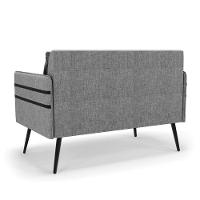 Namoradeira 02 Lugares Mari Linho De Ferro A26 Grafite - 5