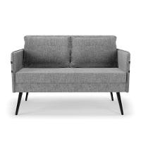 Namoradeira 02 Lugares Mari Linho De Ferro A26 Grafite - 7