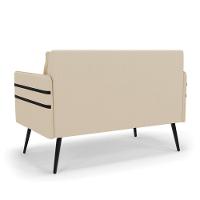 Namoradeira 02 Lugares Mari Linho De Ferro A19 Bege - 5