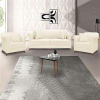 Kit 2 Poltronas E Sofá 2 Lugares 1,80m Pés Castanho Bege - 14