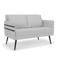 Namoradeira 02 Lugares Mari Linho De Ferro A05 Cinza - 1