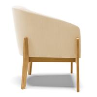 Kit 02 Poltronas Stella Suede Base Madeira Castanho - D'rossi Cor Bege - 7