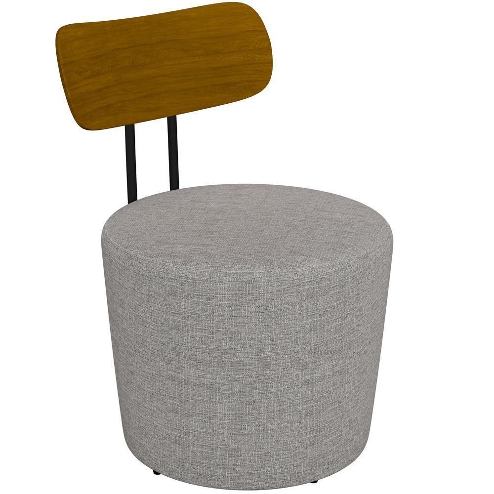 Kit 02 Poltronas Base Fixa Luara M03 Cinza - 7