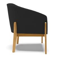 Kit 02 Poltronas Stella Veludo Base Madeira Castanho - D'rossi Cor Preto - 6