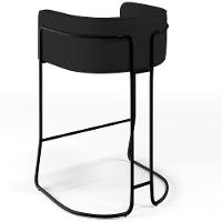 Kit 02 Banquetas Fixa Preto Veludo Preto C-300 - 2