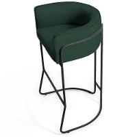 Kit 03 Banquetas Fixa Preto Linho Verde Musgo C-117