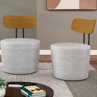 Kit 04 Poltronas Base Fixa Luara M03 Veludo Cinza - 16