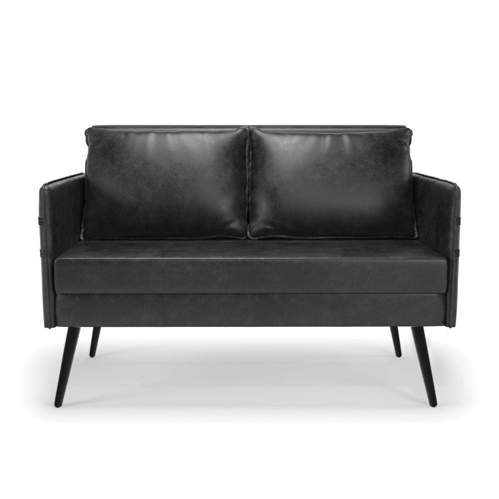 Kit 01 Namoradeira E 02 Poltronas Corano Preto - 7