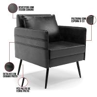 Kit 01 Namoradeira E 02 Poltronas Corano Preto