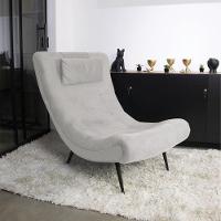 Kit 02 Poltronas Sher Suede Cinza Pés Palito De Ferro - 8