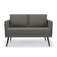 Kit 01 Namoradeira E 02 Poltronas Suede Grafite - 7