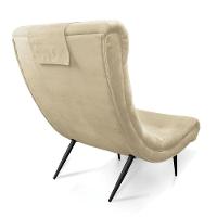 Poltrona Sher Suede Pés Palito De Ferro - D'Rossi Cor Bege - 6