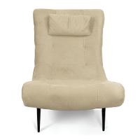 Poltrona Sher Suede Pés Palito De Ferro - D'Rossi Cor Bege - 8