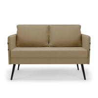 Namoradeira 02 Lugares Mari Suede De Ferro Marrom Rato - 7