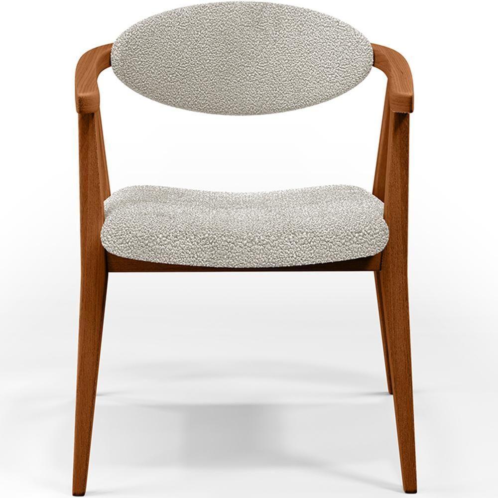 Kit 02 Poltronas E Recepção Cecília L02 Bouclê Creme - 2