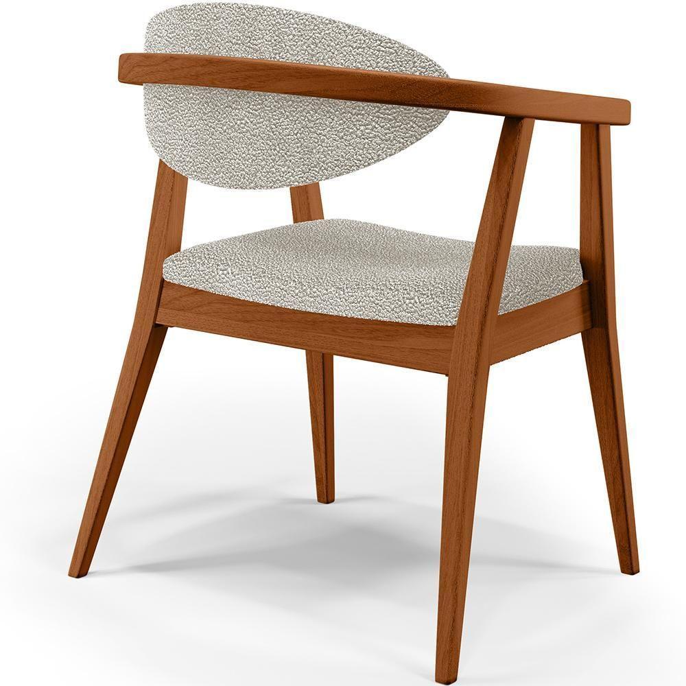 Kit 02 Poltronas E Recepção Cecília L02 Bouclê Creme - 3