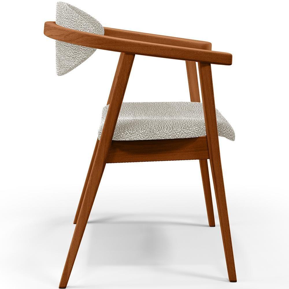 Kit 02 Poltronas E Recepção Cecília L02 Bouclê Creme - 4