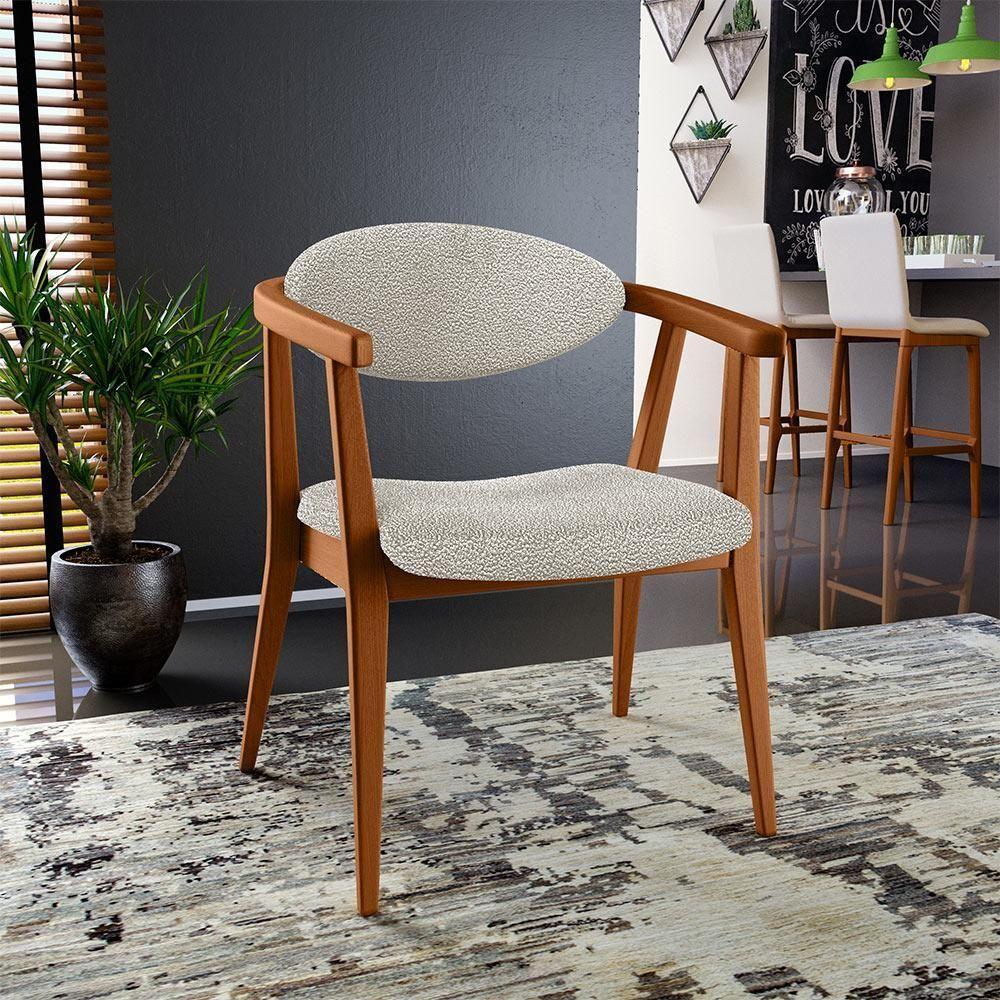 Kit 02 Poltronas E Recepção Cecília L02 Bouclê Creme - 7