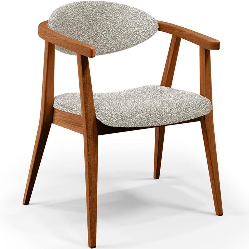 Kit 02 Poltronas E Recepção Cecília L02 Bouclê Creme - 8