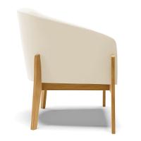 Kit 02 Poltronas Stella Veludo Base Madeira Castanho - D'rossi Cor Bege - 6