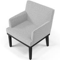 Kit 03 Poltronass Base Preto Beatriz W01 Bouclê Cinza - 5