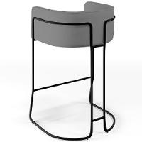 Kit 03 Banquetas Fixa Preto Veludo Cinza C-317 - 2