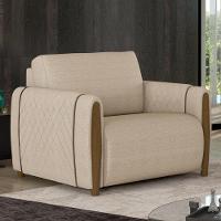 Kit 02 Poltronas Base Fixa Flora M03 Bege - 17