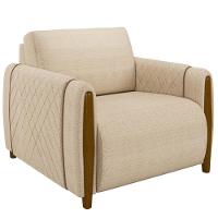 Kit 02 Poltronas Base Fixa Flora M03 Bege - 20