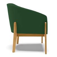 Kit 02 Poltronas Stella Veludo Base Madeira Castanho - D'rossi Cor Verde - 7