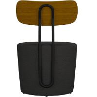 Kit 02 Poltronas Base Fixa Luara M03 Couríssimo Preto - 2