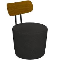 Kit 02 Poltronas Base Fixa Luara M03 Couríssimo Preto - 12