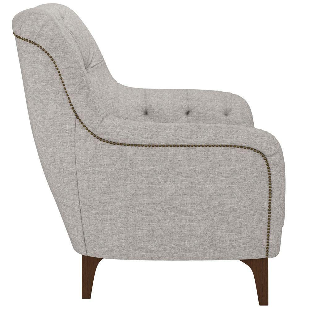 Poltrona Com Tachas Base Fixa Blenda M03 Cinza - 4