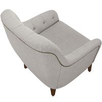 Poltrona Com Tachas Base Fixa Blenda M03 Cinza - 3