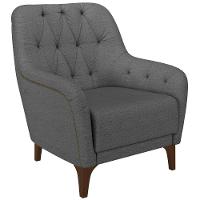 Kit 02 Poltronas Com Tachas Base Fixa Blenda M03 Chumbo - 7