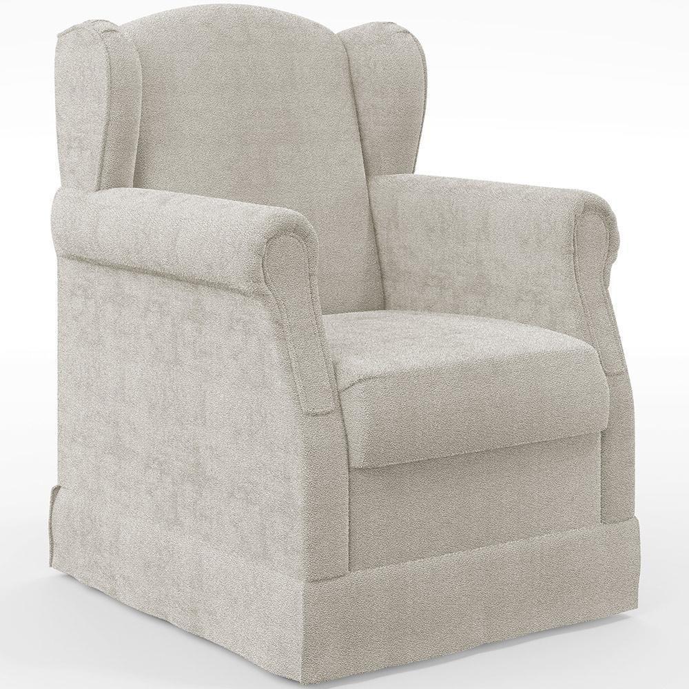 Poltrona De Amamentação Com Balanço E Puff Elisa P02 Creme - 2