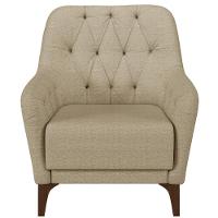 Kit 02 Poltronas Com Tachas Base Fixa Blenda M03 Bege Escuro - 9